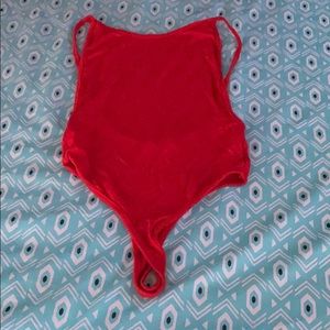 Red Bodysuit with back out